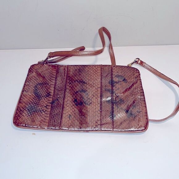 Vintage snake skin Palazzio bag w/ removable strap, can be used as a clutch. - Picture 2 of 7